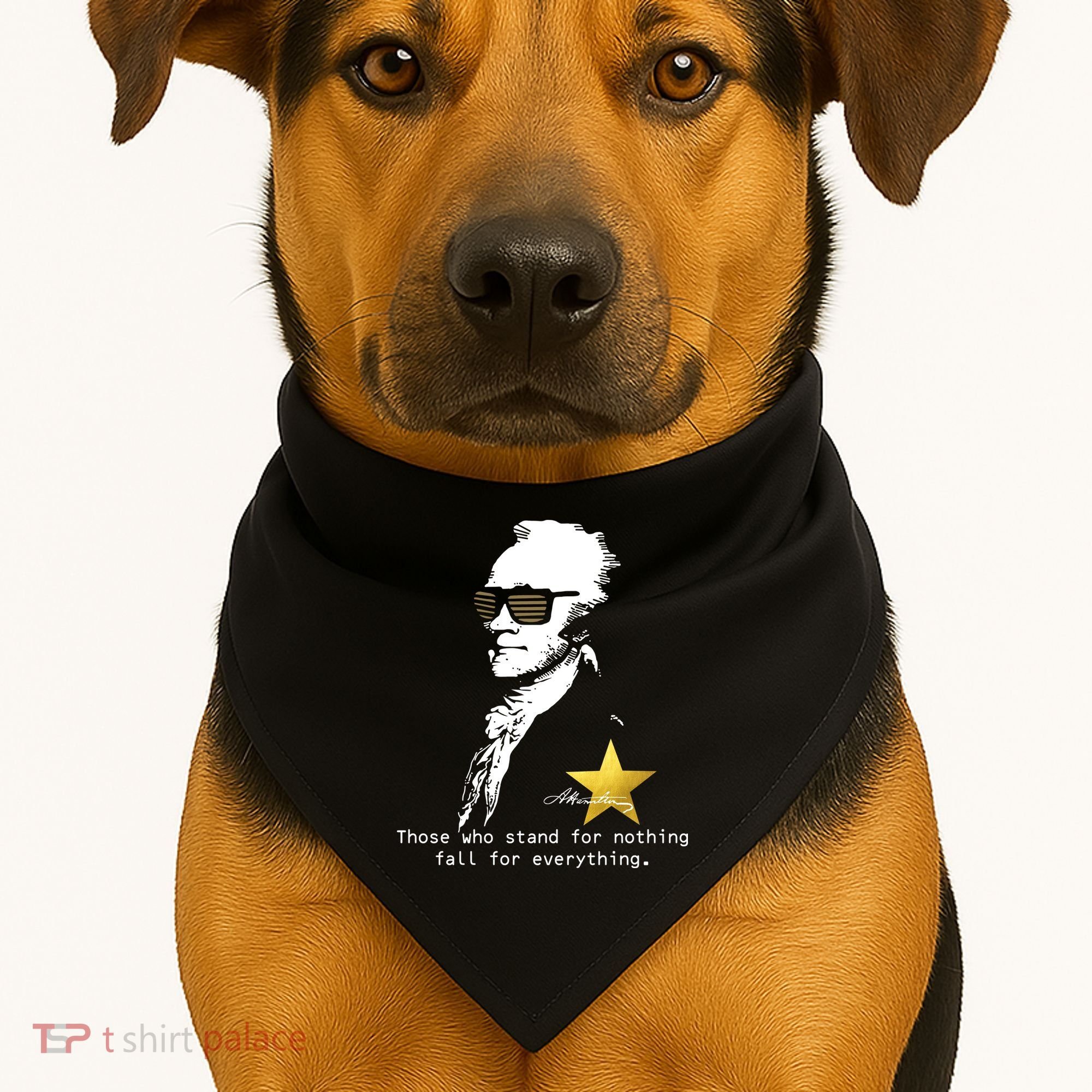 Alexander Hamilton Fall For Everything USA-Made Doggie Bandana