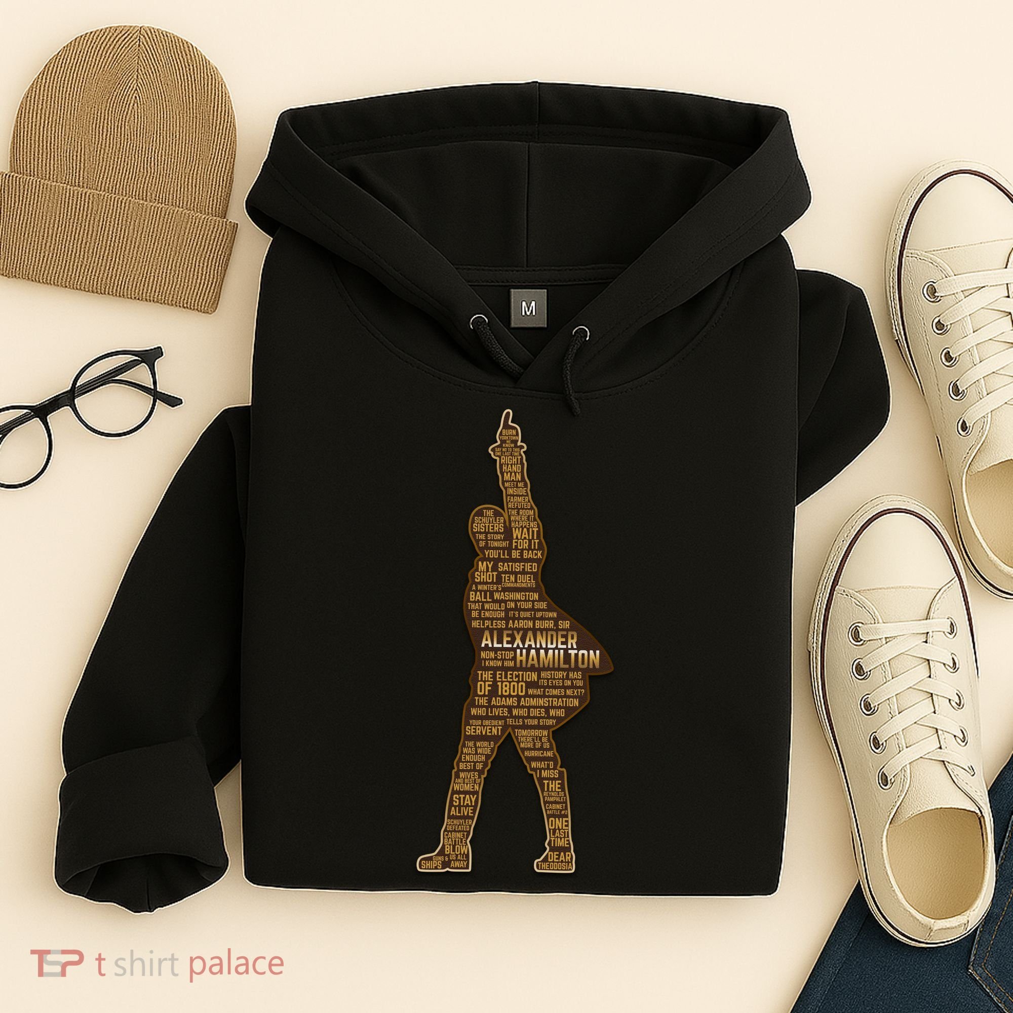 Alexander Hamilton Golden Statue Hoodie