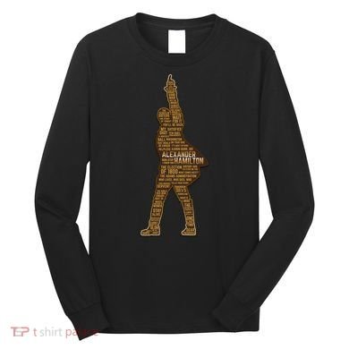 Alexander Hamilton Golden Statue Long Sleeve Shirt