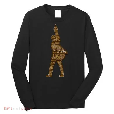 Alexander Hamilton Golden Statue Long Sleeve Shirt