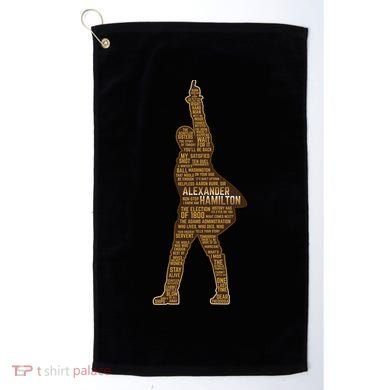 Alexander Hamilton Golden Statue Golf Towel