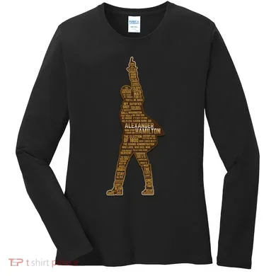 Alexander Hamilton Golden Statue Women's Long Sleeve Shirt