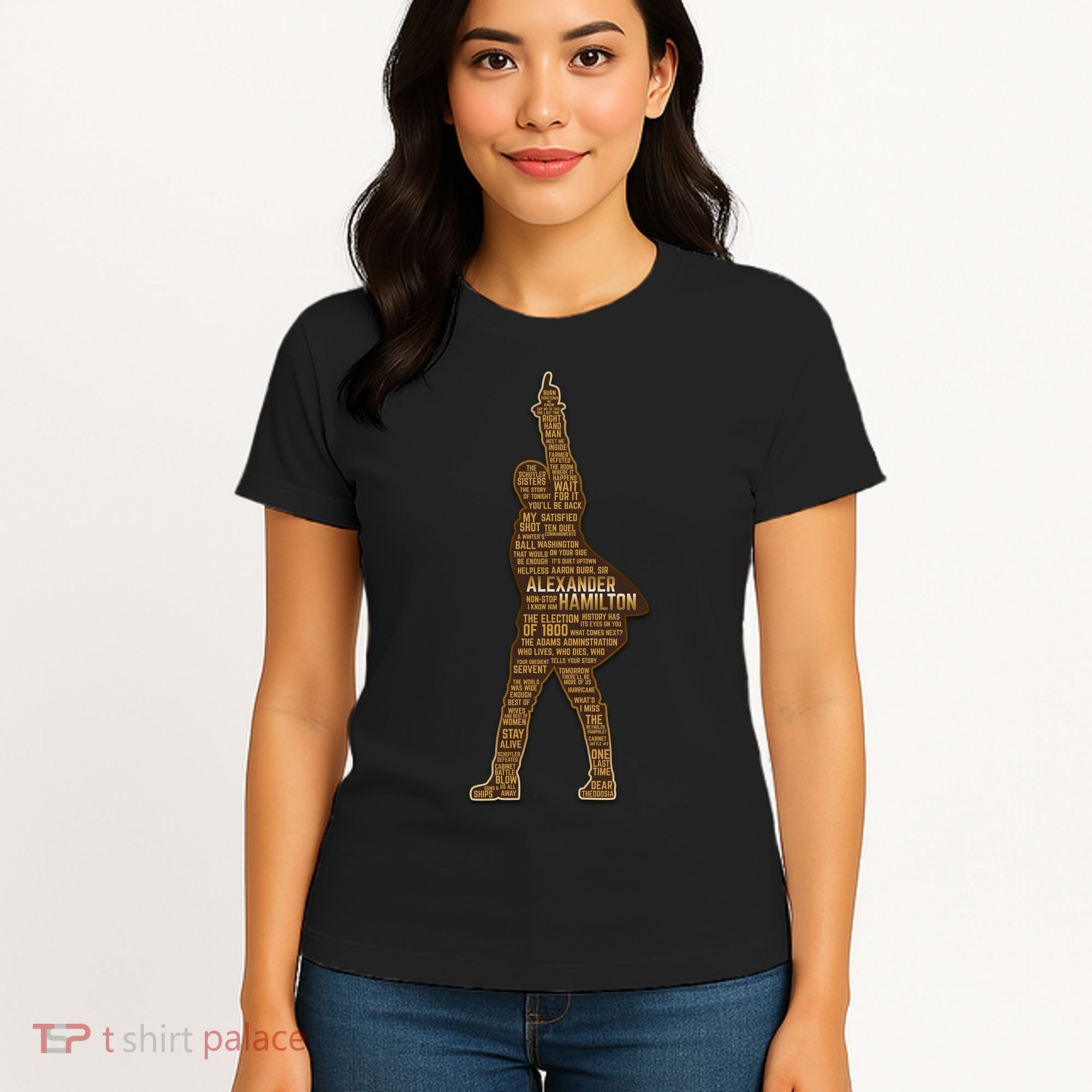 Alexander Hamilton Golden Statue Women's T-Shirt
