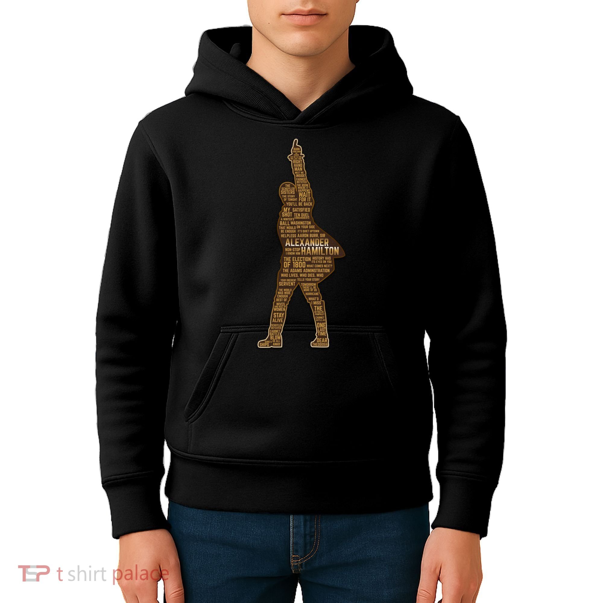Alexander Hamilton Golden Statue Kids Hoodie