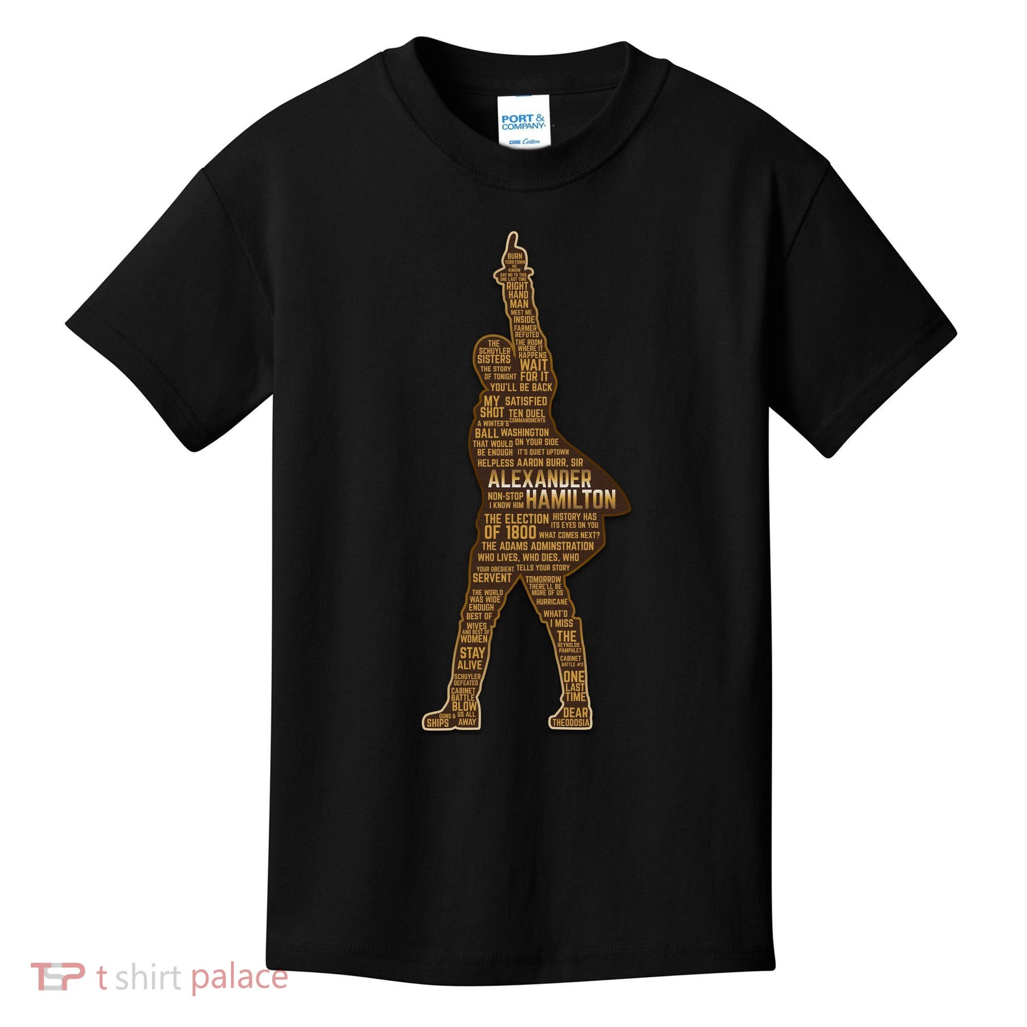 Alexander Hamilton Golden Statue Kids T-Shirt