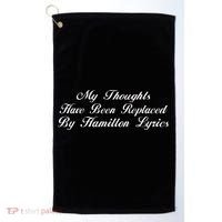 Alexander Hamilton Lyrics Golf Towel thumb 0