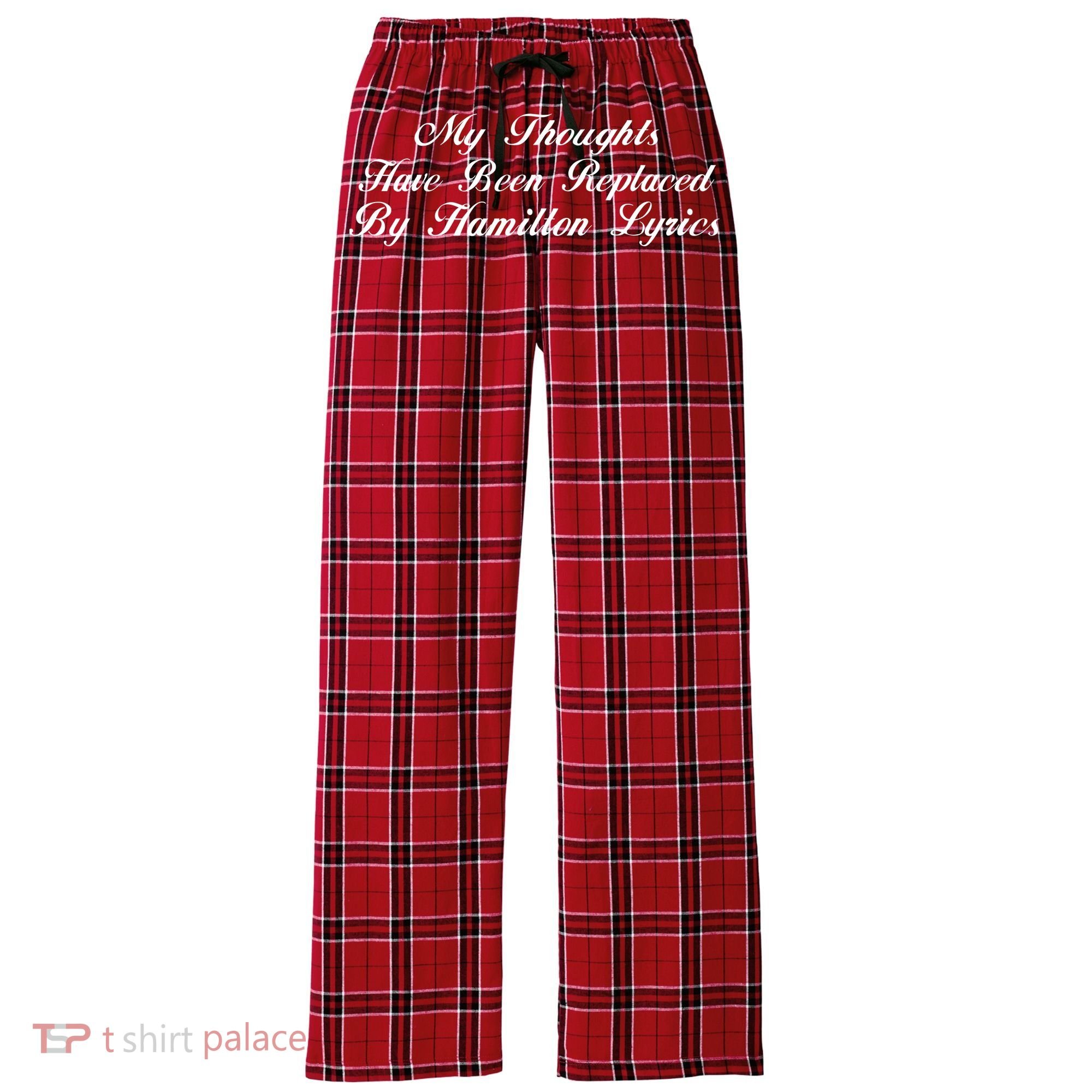 Alexander Hamilton Lyrics Women's Flannel Plaid Pajama Pants