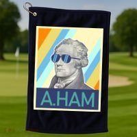Alexander Hamilton Sunglasses Golf Towel thumb 1