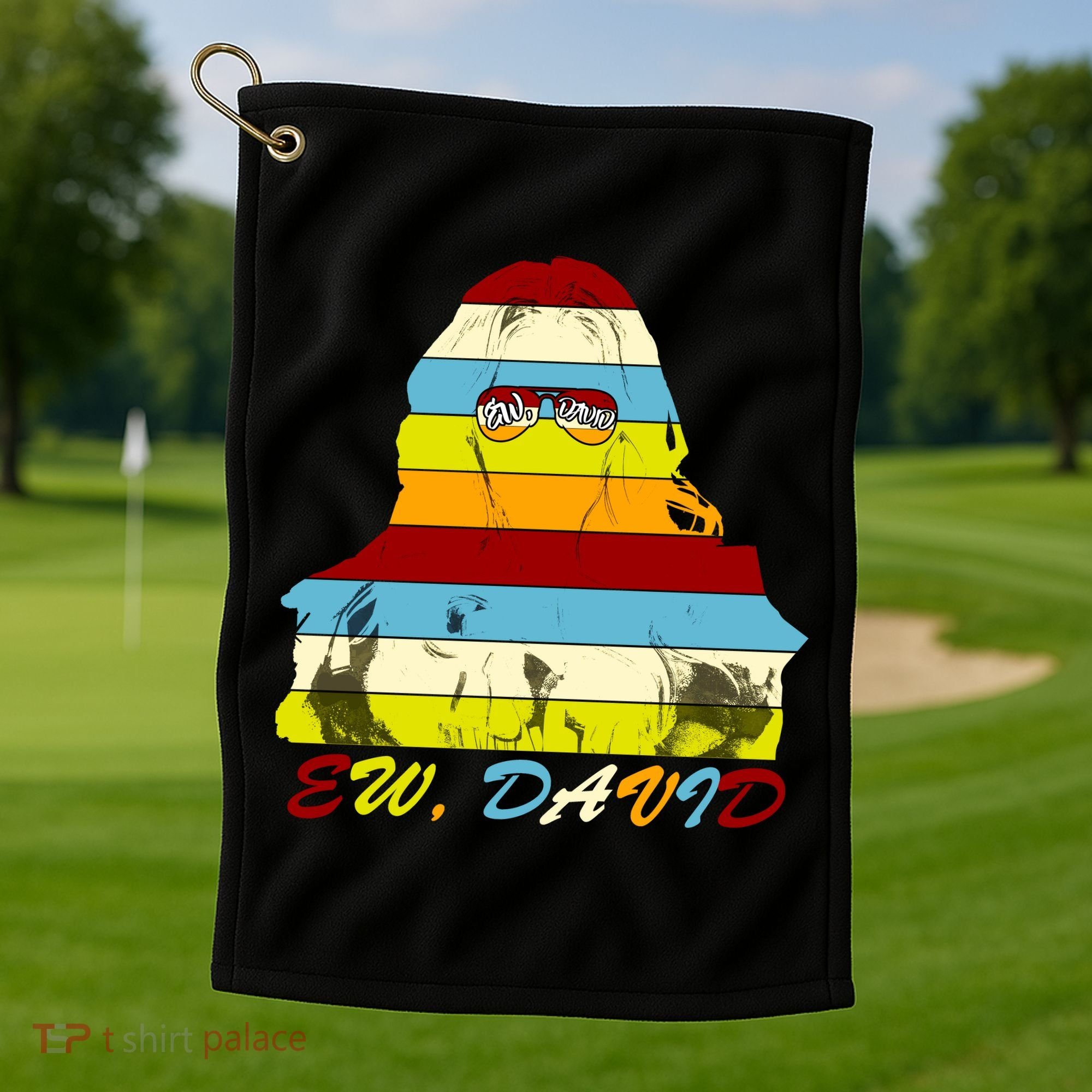 Alexis Ew David Funny 4th Birthday Golf Towel