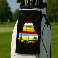 Alexis Ew David Funny 4th Birthday Golf Towel thumb 2