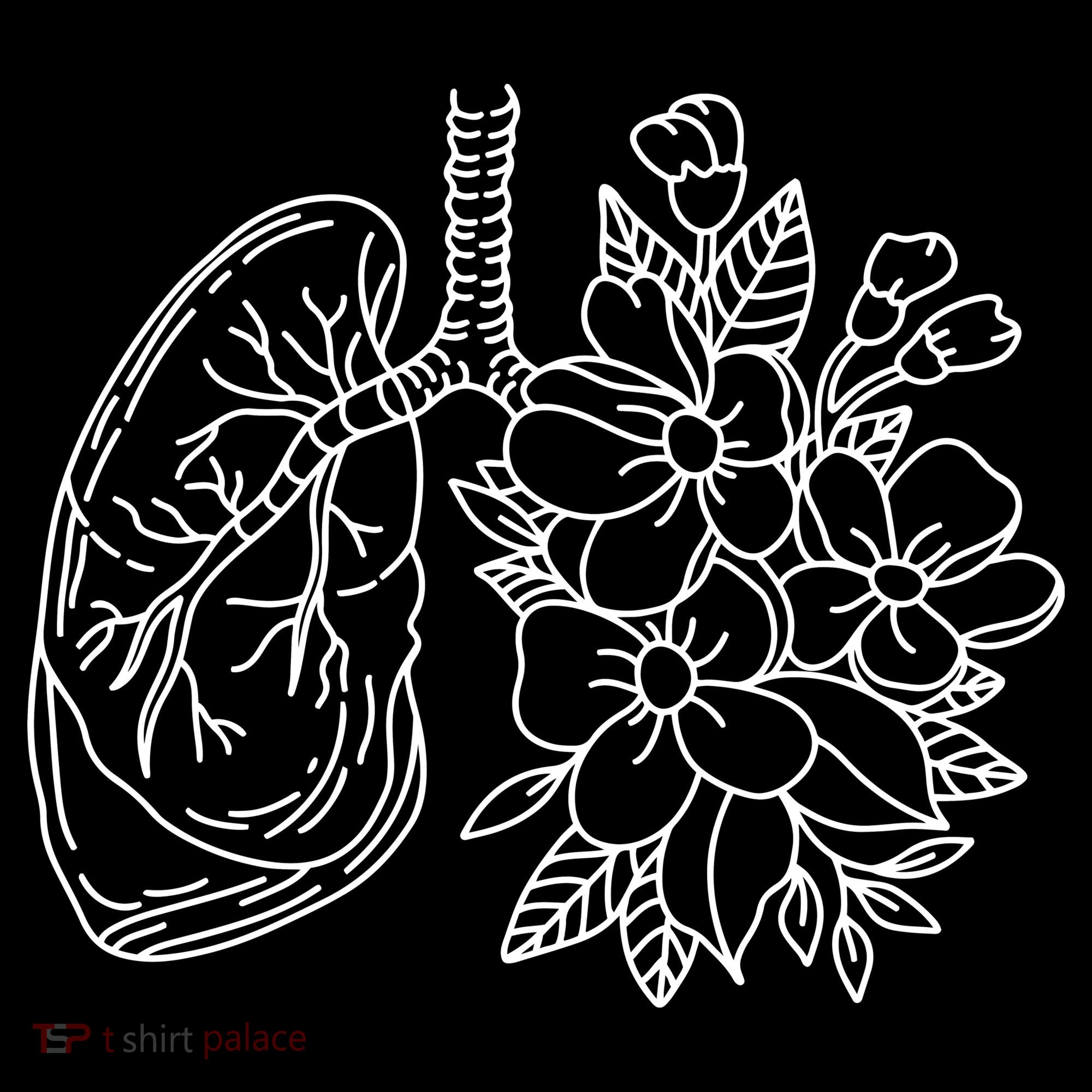 Anatomical Lung Floral Flower Sweatshirt