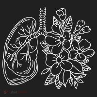 Anatomical Lung Floral Flower Beanie thumb 2