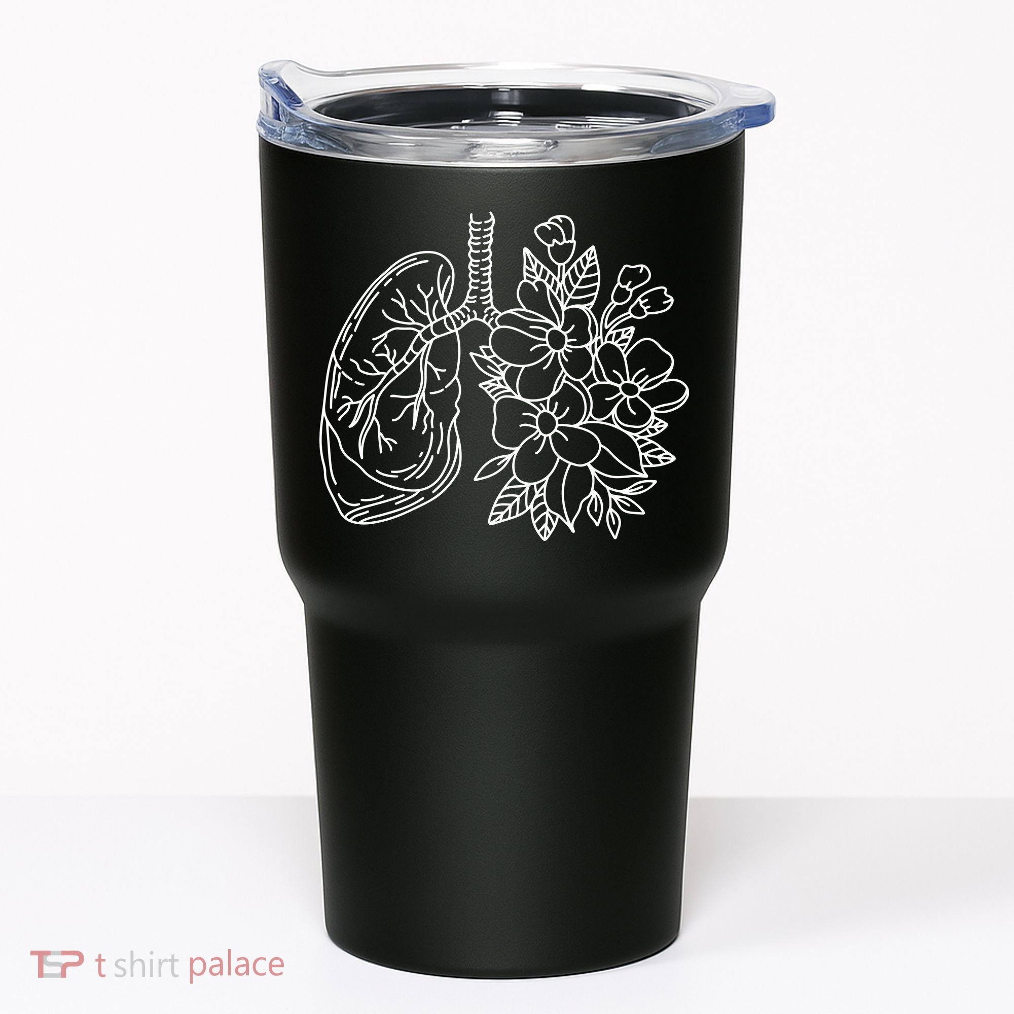 Anatomical Lung Floral Flower Tumbler