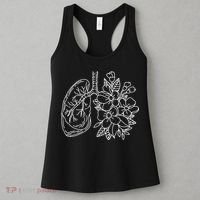 Anatomical Lung Floral Flower Women's Tank Top thumb 3