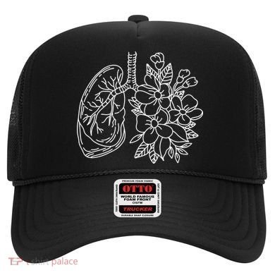 Anatomical Lung Floral Flower Hat