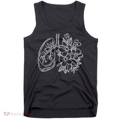Anatomical Lung Floral Flower Tank Top