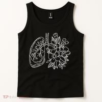 Anatomical Lung Floral Flower Tank Top thumb 2