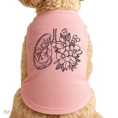 Anatomical Lung Floral Flower Doggie Tank