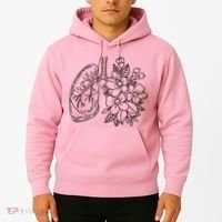 Anatomical Lung Floral Flower Hoodie thumb 2