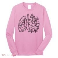 Anatomical Lung Floral Flower Long Sleeve Shirt thumb 0