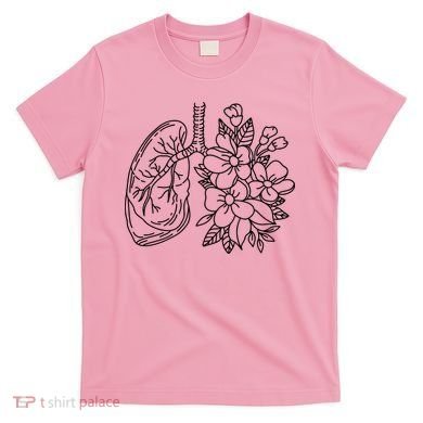 Anatomical Lung Floral Flower T-Shirt