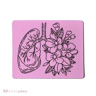 Anatomical Lung Floral Flower Mousepad