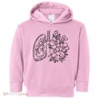 Anatomical Lung Floral Flower Toddler Hoodie thumb 0
