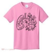 Anatomical Lung Floral Flower Kids T-Shirt thumb 0