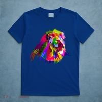 Africa Lion Face Gift Colorful South Animals Safari Hoody T-Shirt thumb 5