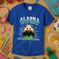 Alaska Last Frontier Family Group Trip Cruisin Together Cool Gift Kids T-Shirt thumb 3