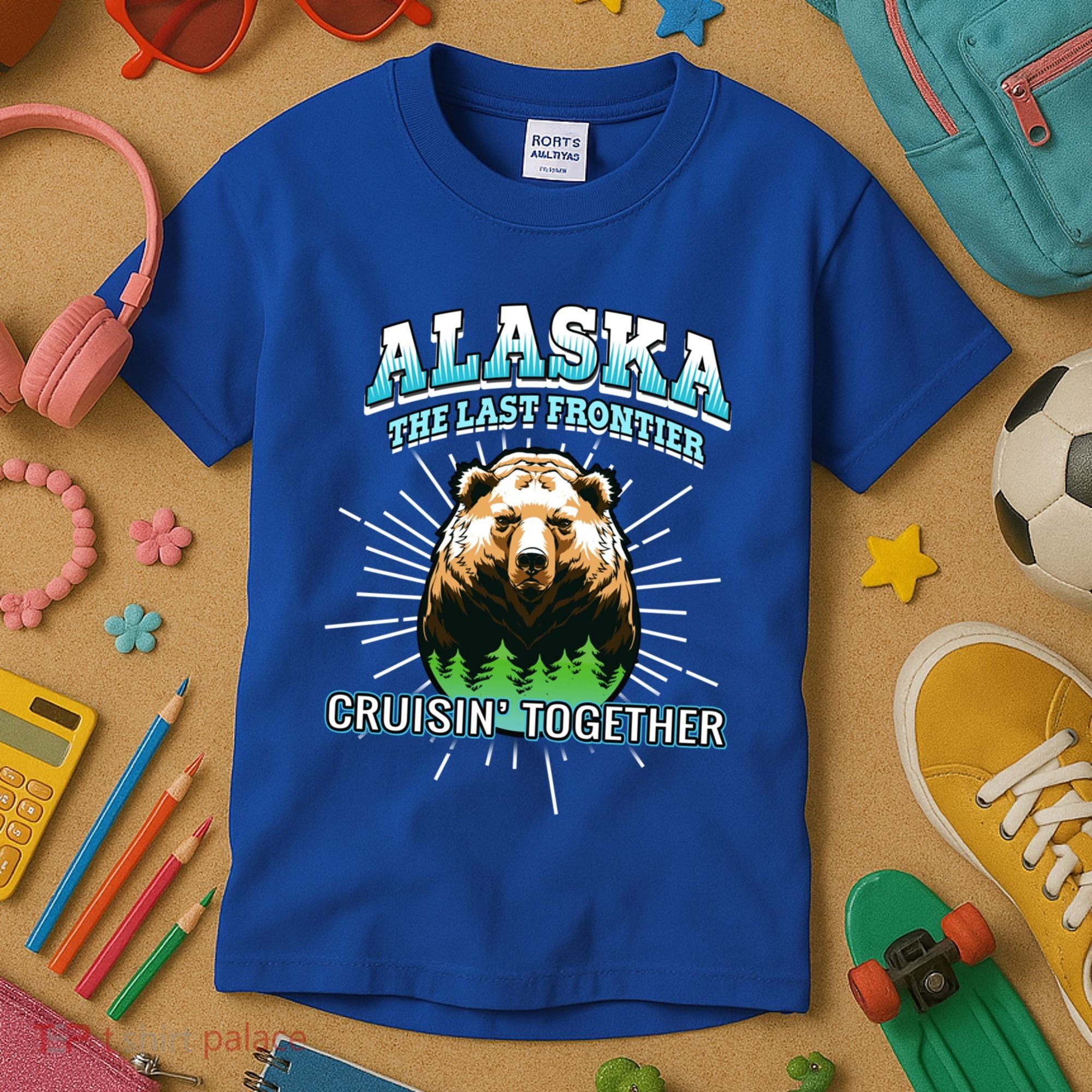 Alaska Last Frontier Family Group Trip Cruisin Together Cool Gift Kids T-Shirt