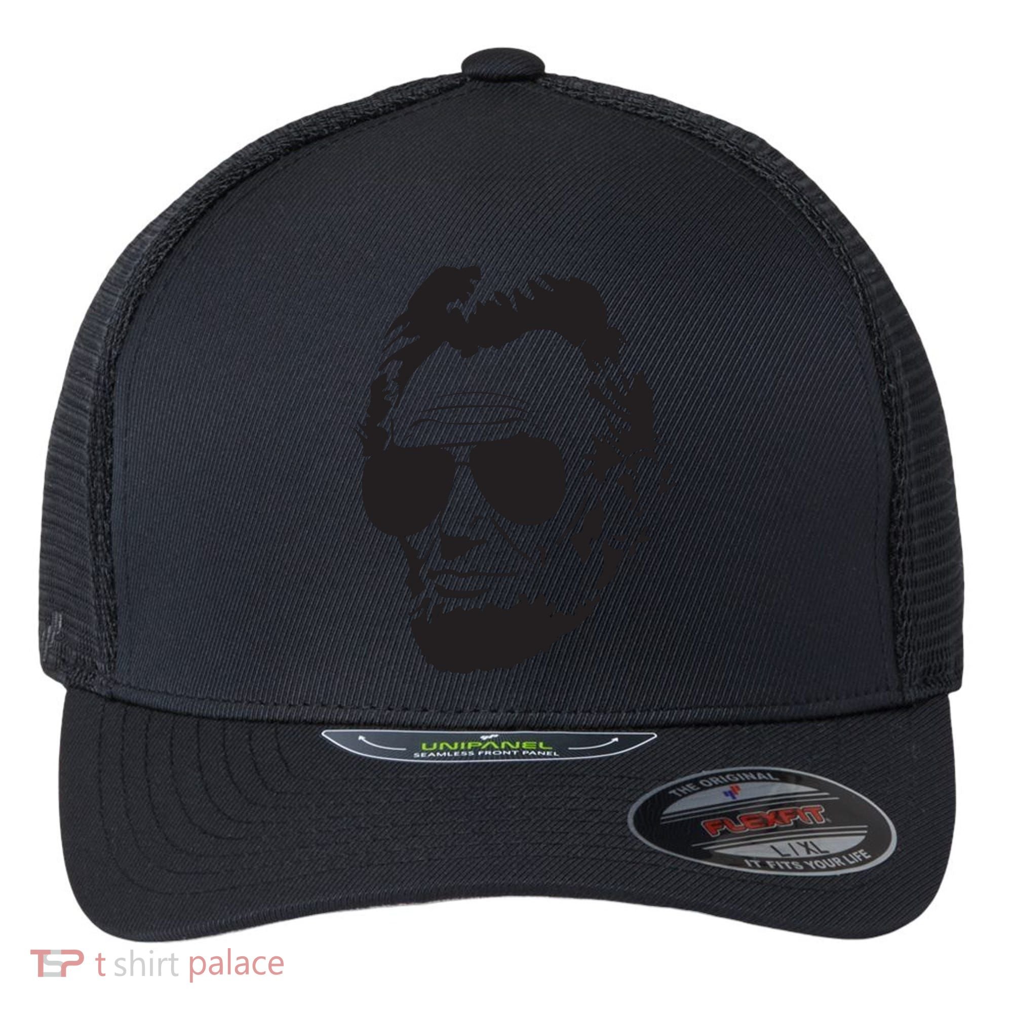 Abe Lincoln Funny Abraham Lincoln Portrait With Sunglasses Flexfit Unipanel Trucker Cap