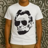 Abe Lincoln Funny Abraham Lincoln Portrait With Sunglasses T-Shirt thumb 3
