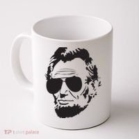 Abe Lincoln Funny Abraham Lincoln Portrait With Sunglasses Coffee Mug thumb 0