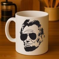 Abe Lincoln Funny Abraham Lincoln Portrait With Sunglasses Coffee Mug thumb 4