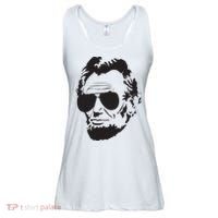 Abe Lincoln Funny Abraham Lincoln Portrait With Sunglasses Ladies Essential Flowy Tank thumb 0
