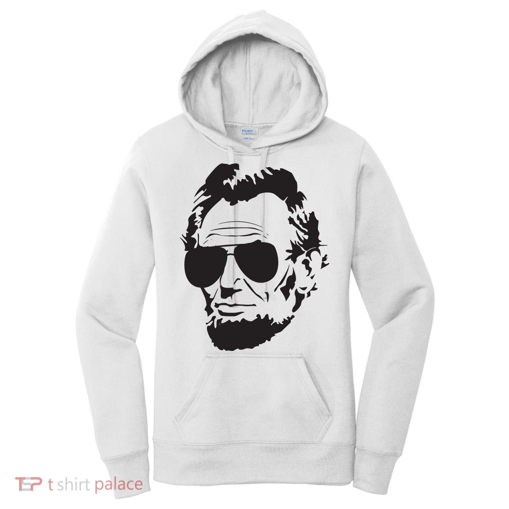 Abe Lincoln Funny Abraham Lincoln Portrait With Sunglasses Women's Hoodie