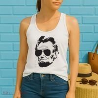 Abe Lincoln Funny Abraham Lincoln Portrait With Sunglasses Women's Tank Top thumb 2