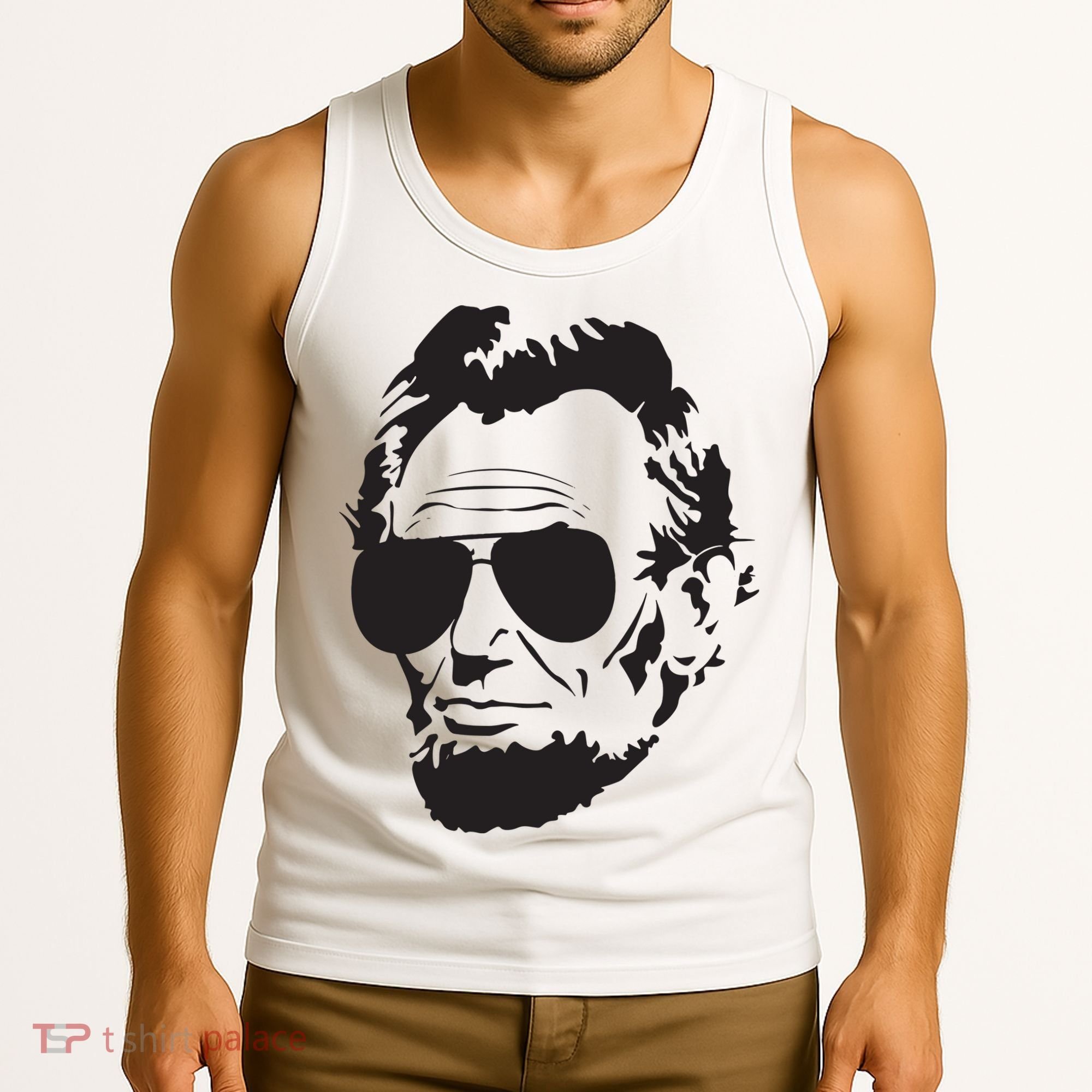 Abe Lincoln Funny Abraham Lincoln Portrait With Sunglasses Tank Top