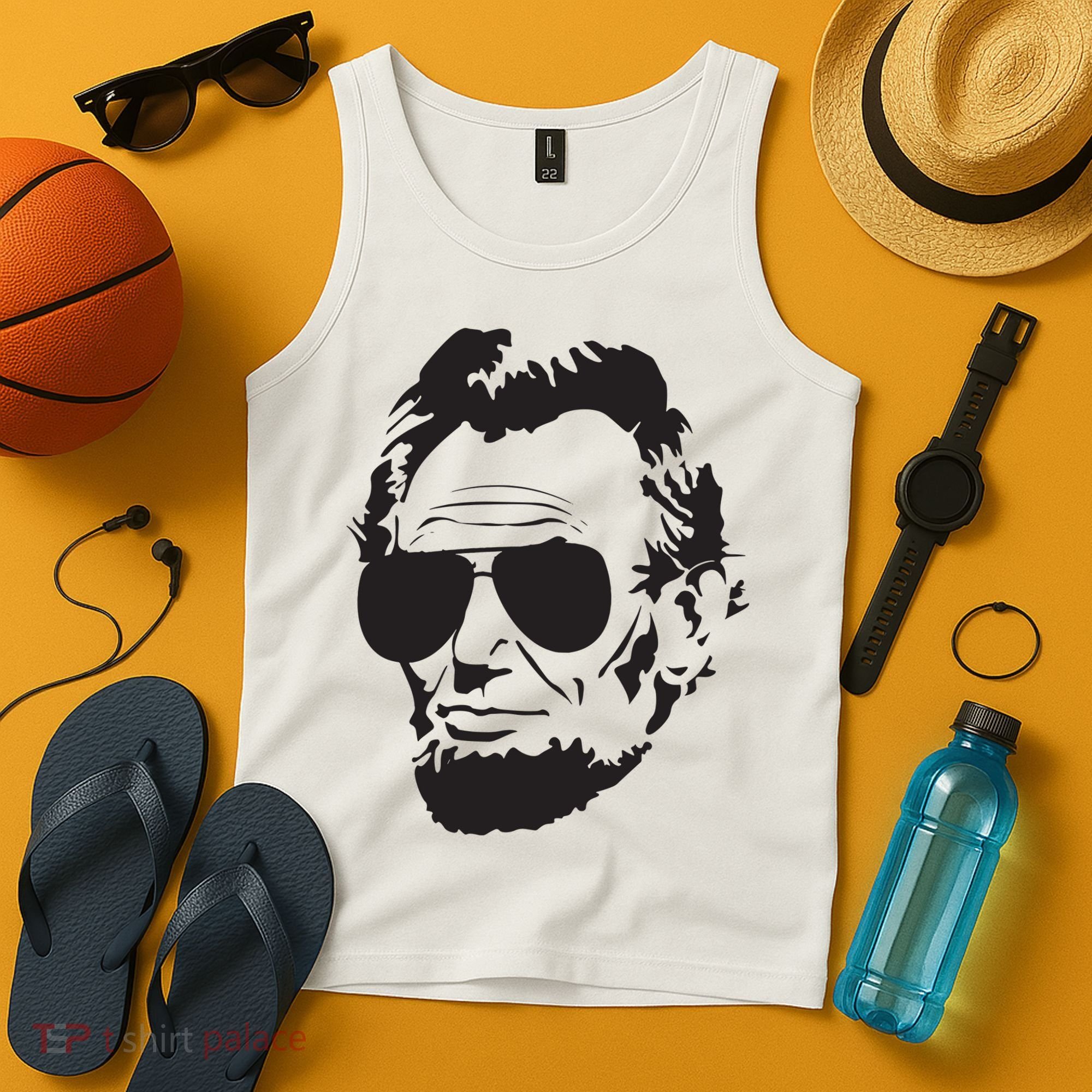 Abe Lincoln Funny Abraham Lincoln Portrait With Sunglasses Tank Top