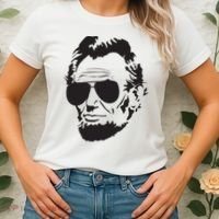 Abe Lincoln Funny Abraham Lincoln Portrait With Sunglasses Women's T-Shirt thumb 2