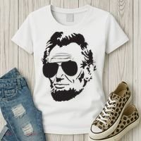 Abe Lincoln Funny Abraham Lincoln Portrait With Sunglasses Women's T-Shirt thumb 3