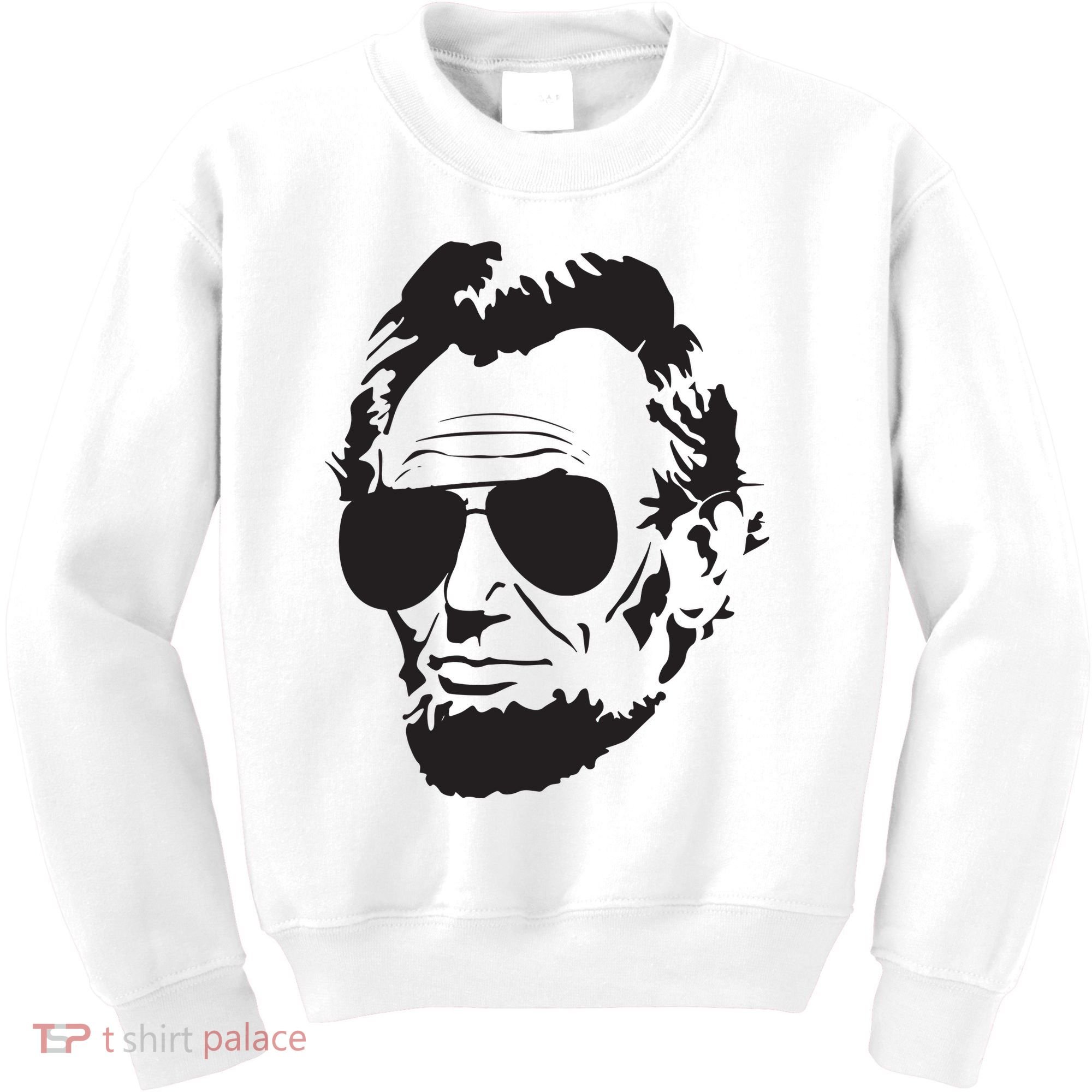 Abe Lincoln Funny Abraham Lincoln Portrait With Sunglasses Kids Sweatshirt