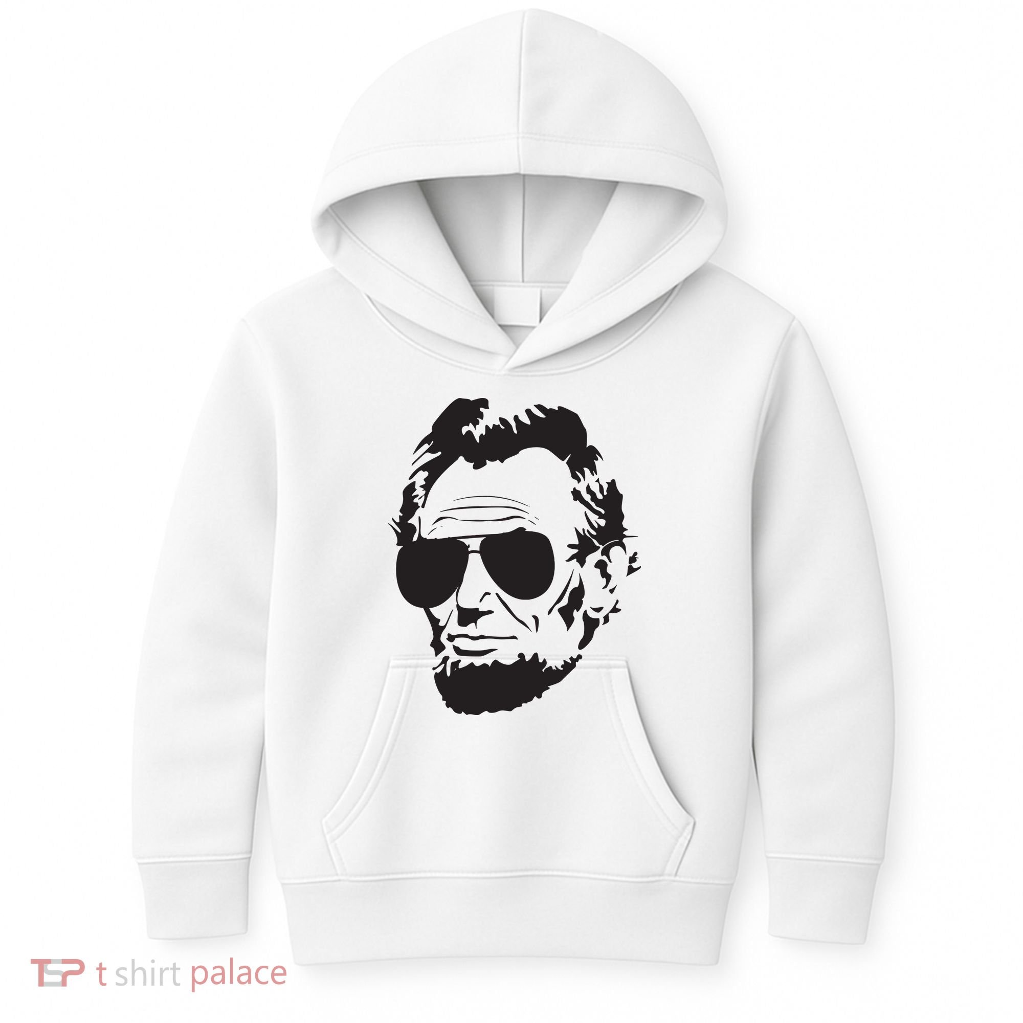 Abe Lincoln Funny Abraham Lincoln Portrait With Sunglasses Kids Hoodie