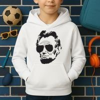 Abe Lincoln Funny Abraham Lincoln Portrait With Sunglasses Kids Hoodie thumb 2