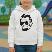 Abe Lincoln Funny Abraham Lincoln Portrait With Sunglasses Kids Hoodie thumb 3