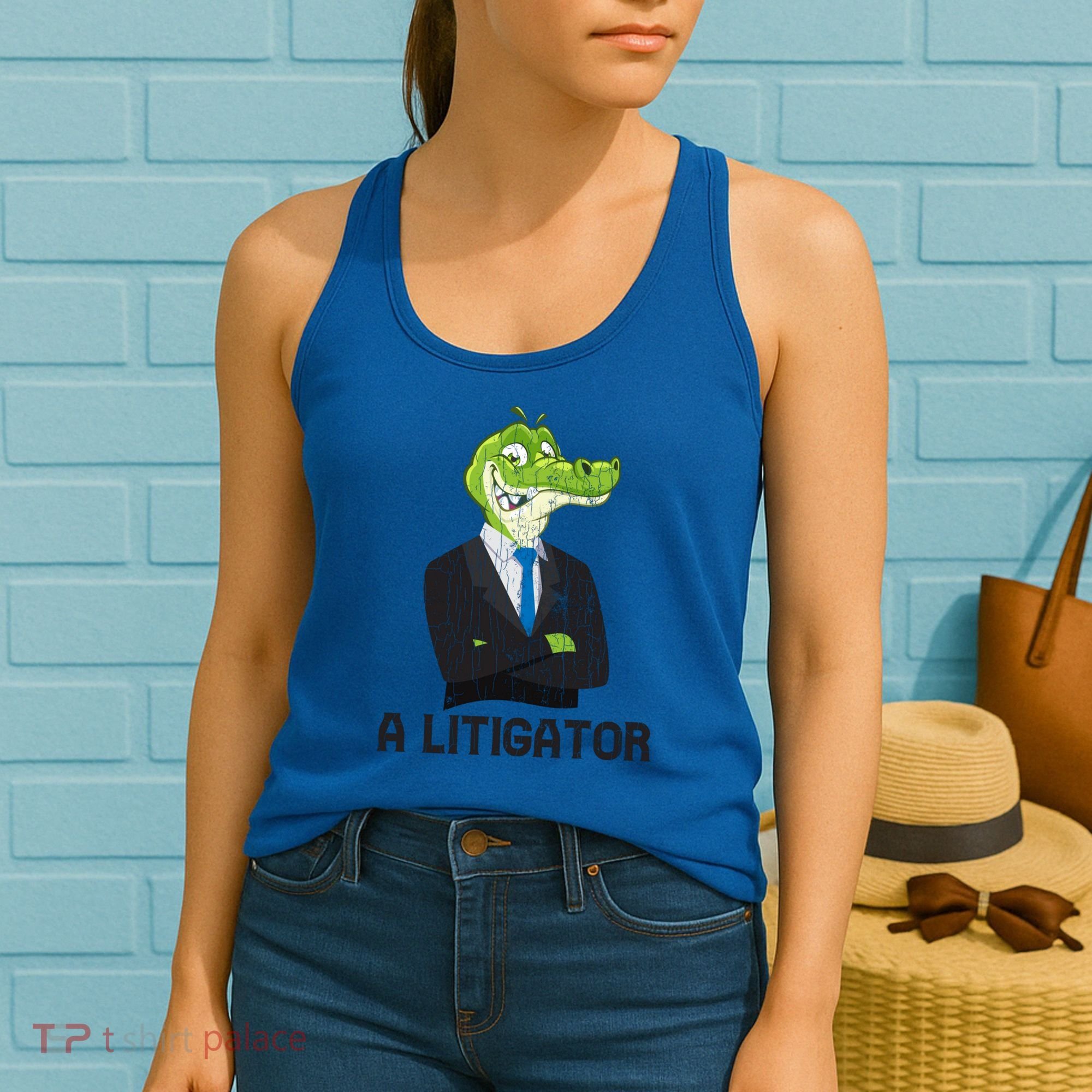 A Litigator Funny Lawyer Attorney Law School Graphic Gift Women's Tank Top