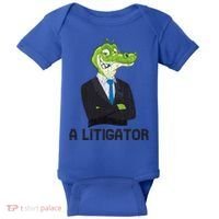 A Litigator Funny Lawyer Attorney Law School Graphic Gift Baby Bodysuit thumb 0