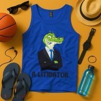 A Litigator Funny Lawyer Attorney Law School Graphic Gift Tank Top thumb 4