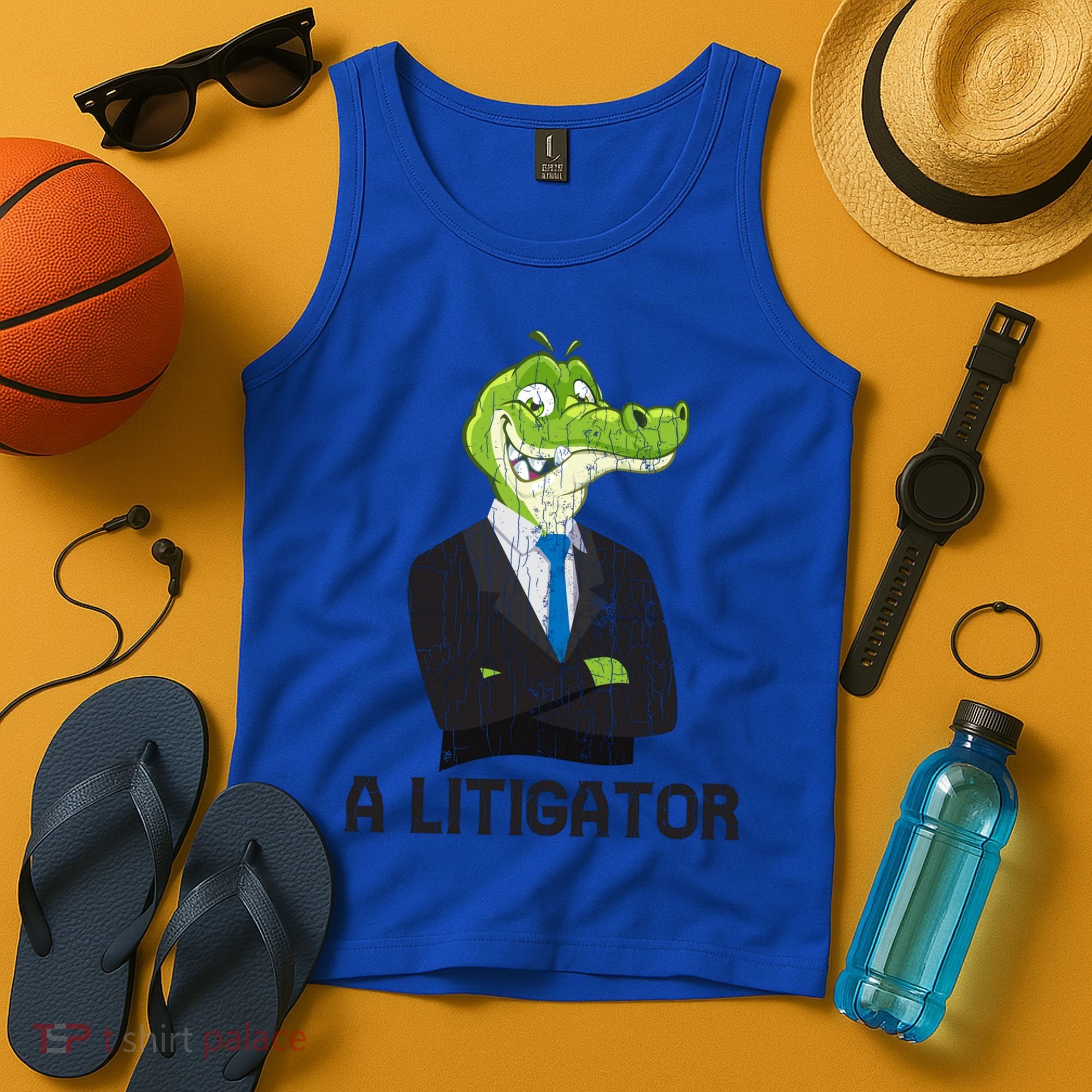 A Litigator Funny Lawyer Attorney Law School Graphic Gift Tank Top